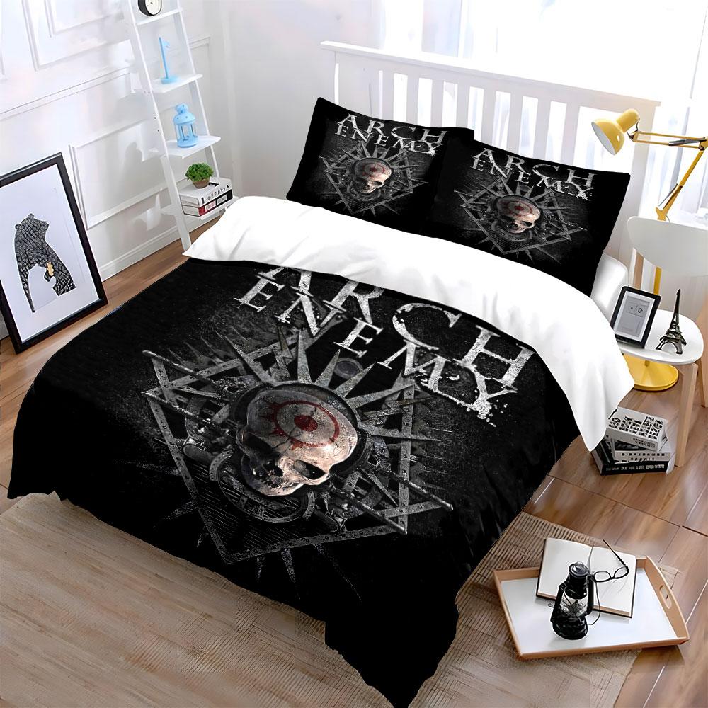 "Arch Enemy Skull Bedding Set" Bedding Duvet Cover Set Duvet Cover Pillowcases (1 * Duvet Cover 2 * Pillowcases, without duvet insert)