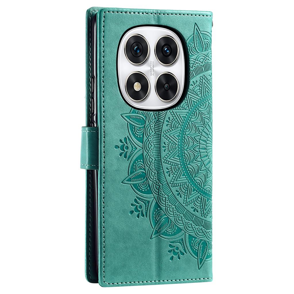 For Xiaomi Redmi Note 14 Pro 4G Stand Case Imprinted Totem PU Leather Wallet Phone Cover