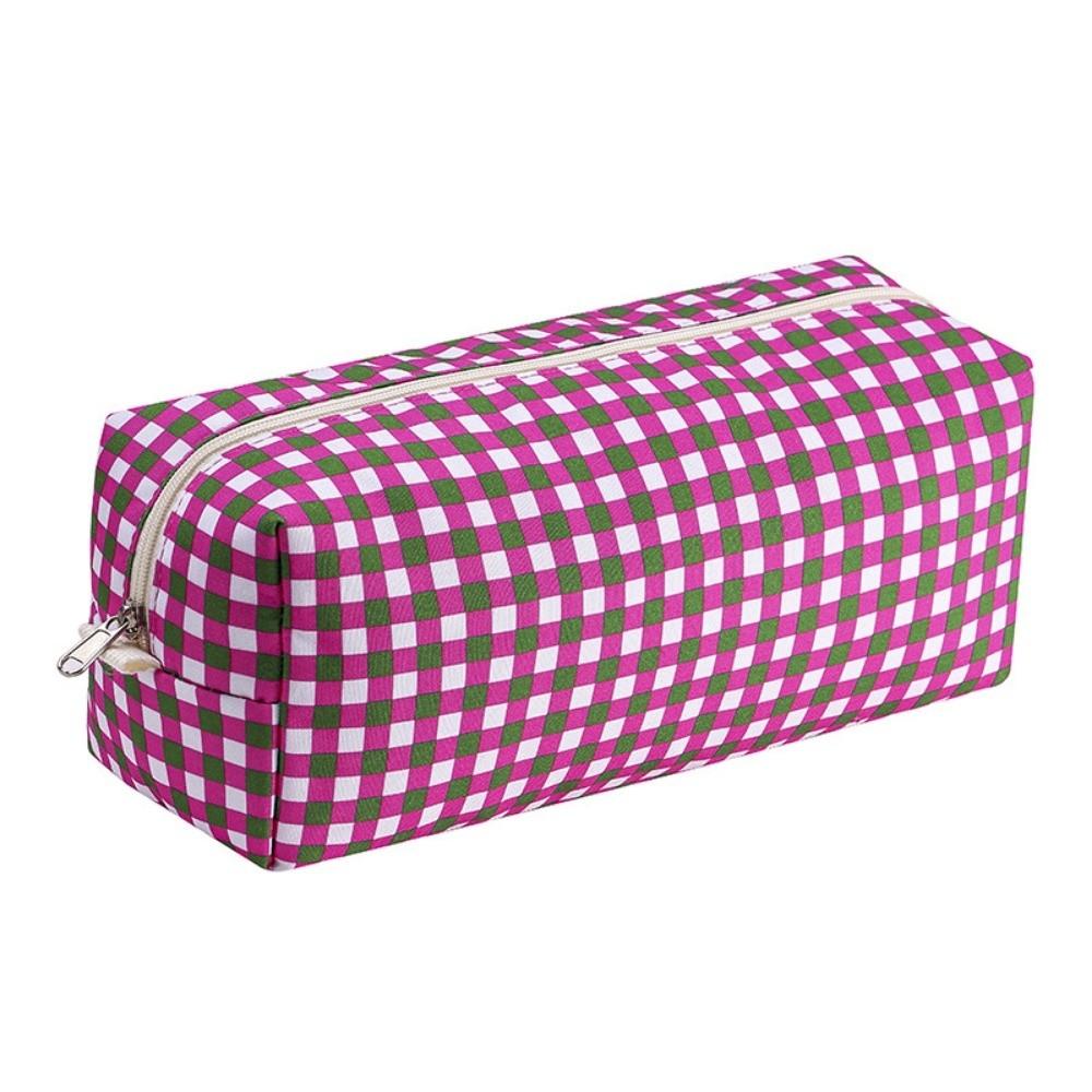 Soft Curler Storage Bag Plaid Pattern Curling Iron Carrying Case Bathroom Storage