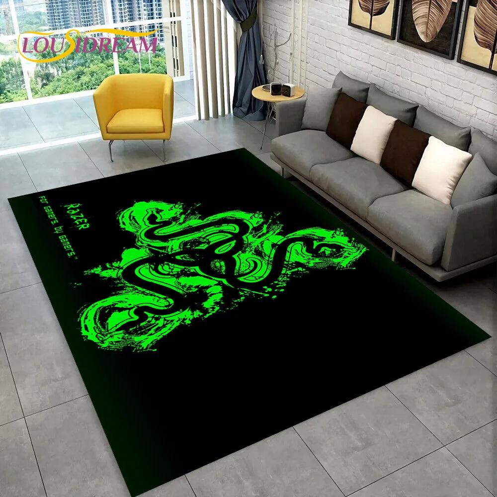 3D Логотип Razer Игра Геймер Змея Ковер Коврик для Дома Гостиной Спальни Дивана Придверный коврик Декор, детский игровой коврик Нескользящий коврик для пола