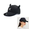 Женская бейсболка Мультяшные рожки Милые рожки Забавная шляпа с буквами для концертов идолов Вышитые кепки для взрослых