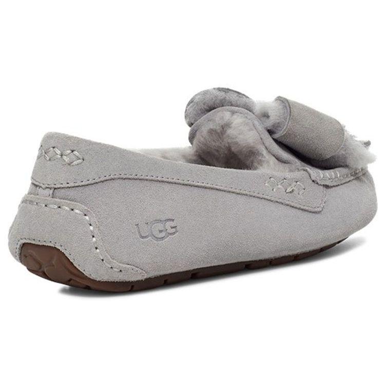 UGG Ansley Bow Plush Flat Shoes Женские туфли светло-серые 1113470-LGRY