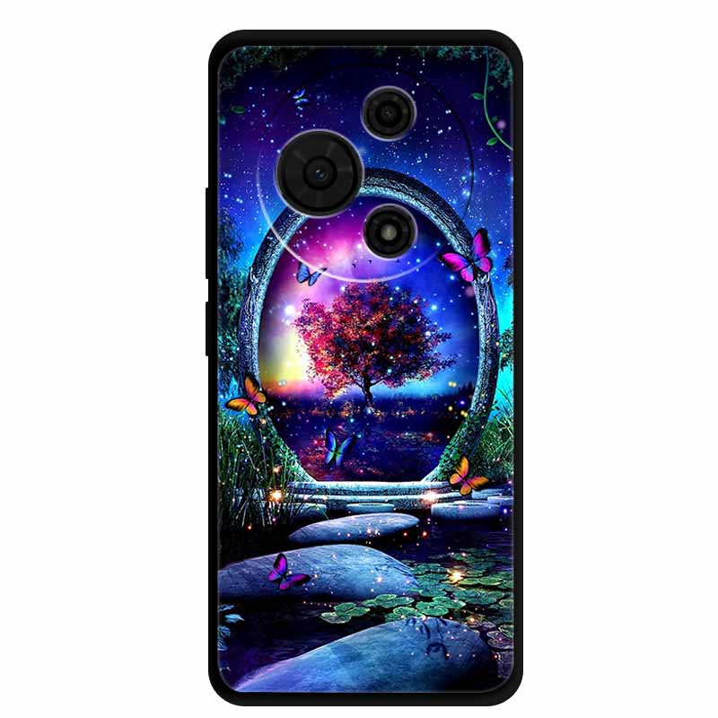 For TCL 60 SE Case T517H Cute Cartoon Colorful Soft TPU Silicone Back Cover for TCL 60 SE Cover Black Phone Case Funda TCL60 SE