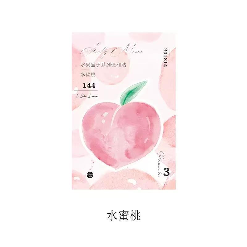 Gift Fruit Basket Series Message Notes N Times Sticky 4 Options Memo Pad Kawai Stationery Office School Supplies Accessories
