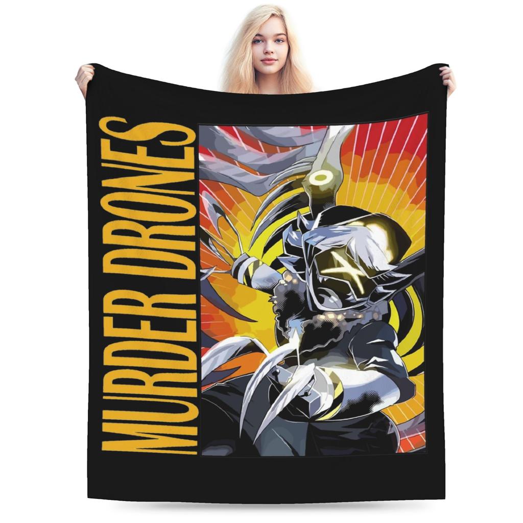 Murder Drones Blanket Flannel Winter Multi-function Lightweight Thin Throw Blankets for Bedding Car Bedspreads