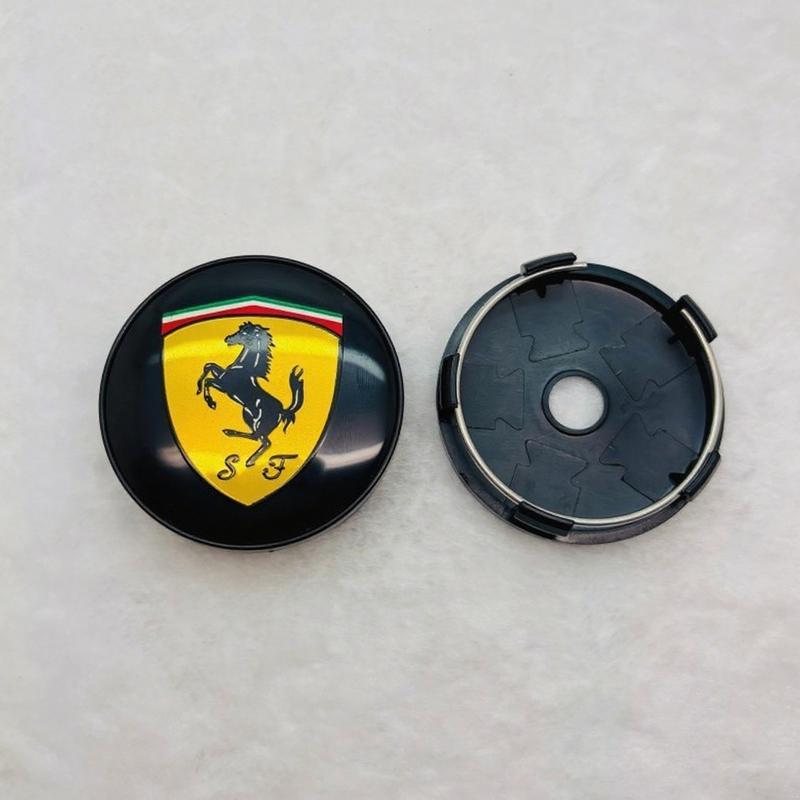 1 шт. 60 мм для колпака колеса автомобиля Ferrari, модификация стального диска, универсальный, золотой, выставочный логотип, значок, декоративные наклейки, аксессуары