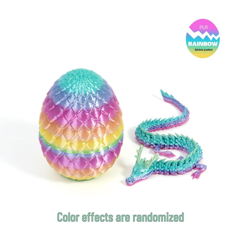Colorful 3D Chinese Dragon Egg Ornaments - Trendy Decorative Gift & Toy