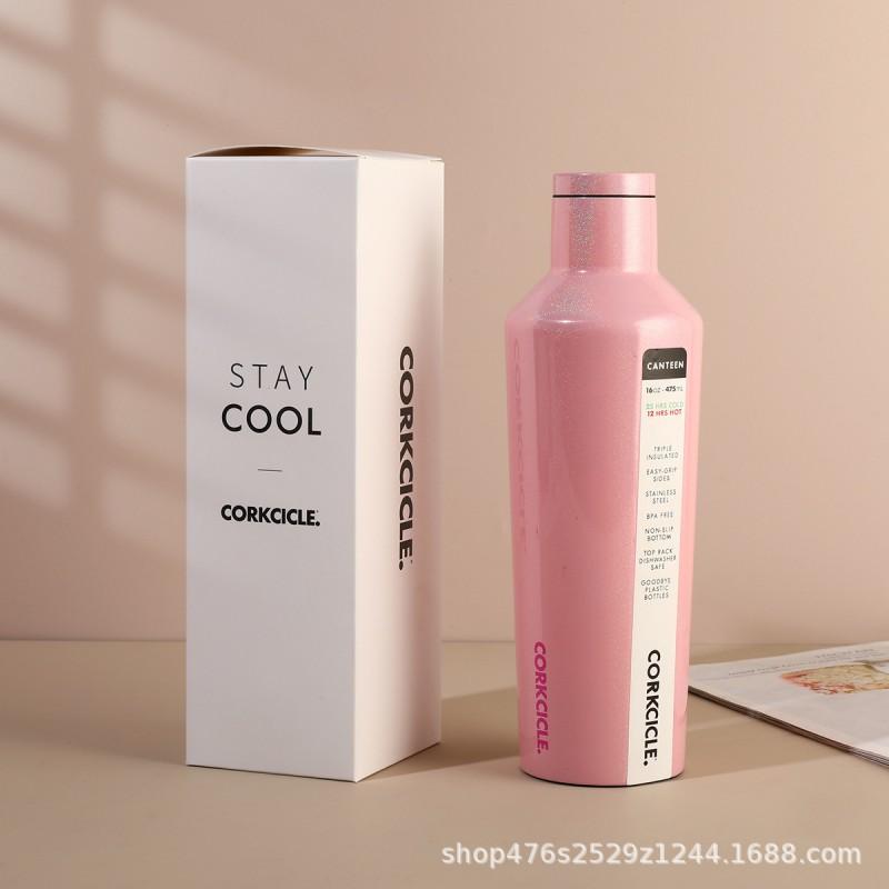 Stainless Steel Insulated Wine Bottle Tumbler 480ml Portable Outdoor Travel Cup Men Women