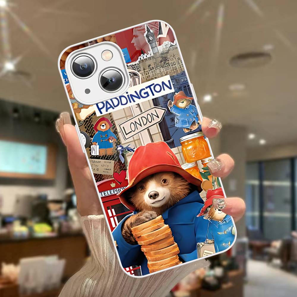 Classic Movie P-paddingtonS Tempered Glass For Iphone 14 13 12 11 Pro Mini XS MAX 14Plus X XS XR Fundas