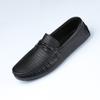 Летние новые мужские мокасины из натуральной кожи, мужские туфли без застежек, мокасины, дышащие дизайнерские туфли для вождения, повседневные черные туфли класса люкс на плоской подошве