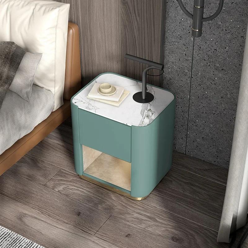 Прикроватные тумбочки из массива дерева в скандинавском стиле, современные минималистские тумбочки для спальни, легкие роскошные прикроватные тумбочки, креативные шкафы для хранения вещей