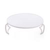 Microwave Plate Tray Multifunctional White Round Food Steaming Rack with Handle For Kitchen