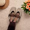 French Soft-soled Single Shoes Are Comfortable with Skirts, Shallow Mouth One-word Buckle Straps, Women's Mary Jane Shoes, New In Spring and Summer
