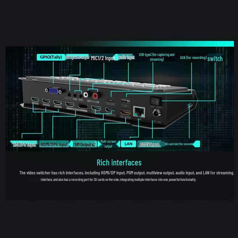 Jia Shi Ying QH500 4-Channel Live Broadcast Switcher