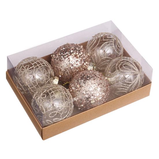 6 шт. небьющиеся рождественские шары украшения елочные подвесные шары уникальные праздничные украшения