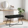 Bench with Button Tufting Black 80 x 40 x 46 cm Fabric