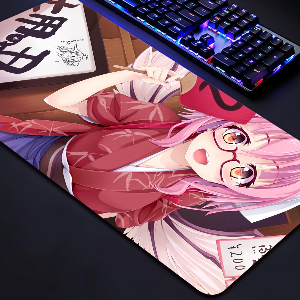 Mouse Pad NonSlip Rubber Edge locking mousepads Game play mats Cute management Touhou Mystias Izakaya for notebook PC computer
