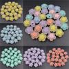 Home Party Supplies Transparent Frosted Flower Sandwich Beads Wholesale DIY For 10Pcs 17*11mm Necklace Bracelet Jewelry Making Pendant