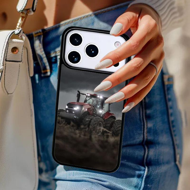 Чехол для телефона Красные Тракторы Автомобильный Для iPhone 17 Air 14 15 13 12 Max Чехол Для Apple 16e 11 Pro Max Plus Coque