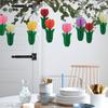 Spring Tulip Flower Honeycomb Centerpieces Paper Tulip Floral Honeycomb Ceiling Hanging Decoration for Office Home Wedding Birthday Decor
