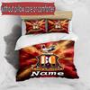 3pcs Duvet Cover Set (1*Duvet Cover + 2*Pillowcase, Without Core), Custom Name Bradford City AFC Pattern Bedding Set, Home Bedroom Decor Gift