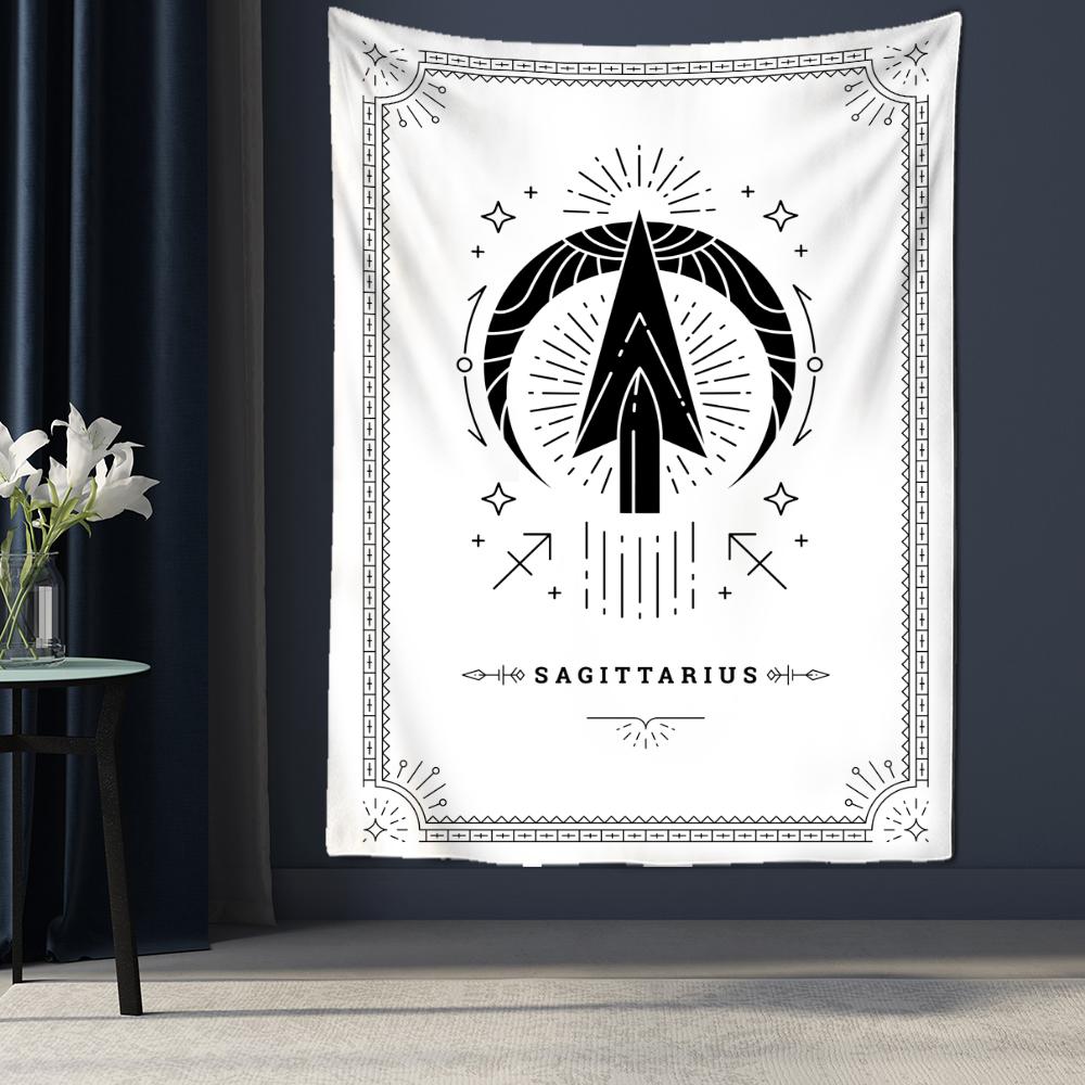 Гобелен «Двенадцать созвездий Таро», настенный психоделический волшебный богемный стиль, матрас в стиле хиппи, искусство домашнего декора