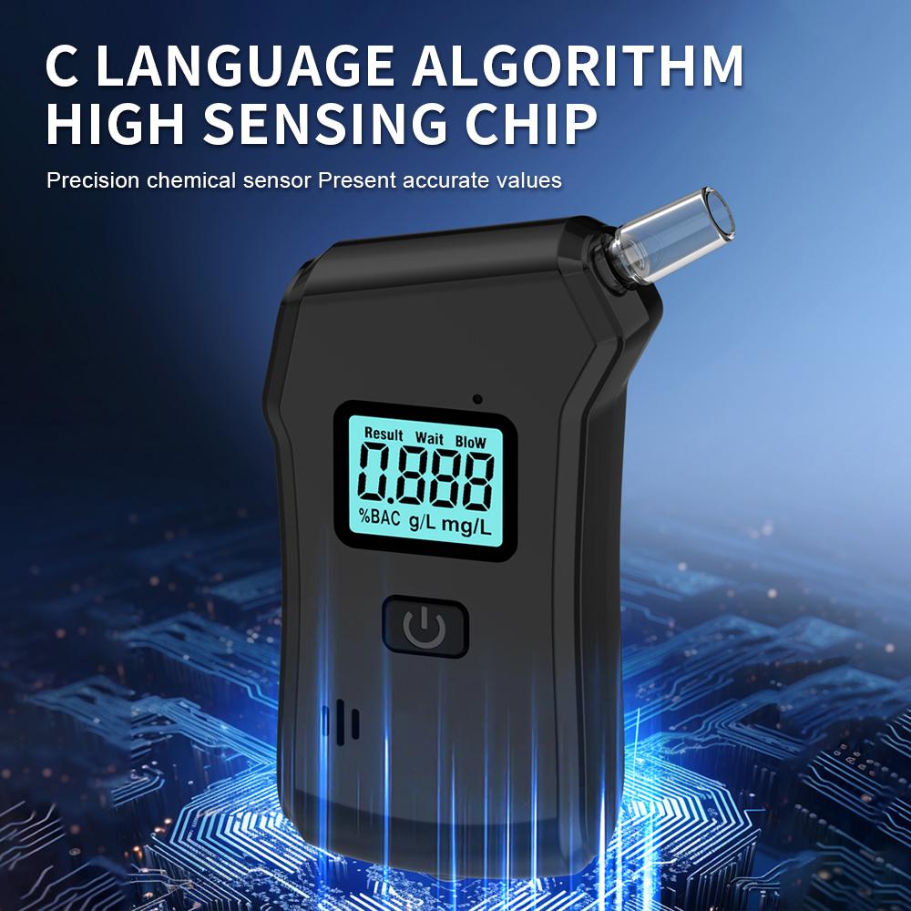 Высокоточный портативный алкотестер с ЖК-дисплеем, цифровой детектор алкоголя в выдыхаемом воздухе, алкотестер, тест на вождение в нетрезвом виде для домашней вечеринки