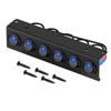 6 Gang 12V 20A Toggle Rocker Switch Panel LED Breaker Fits for Auto Automotive Light Car Marine Boat Yacht Truck RV Switches Seat 3