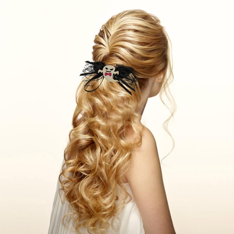 Хэллоуин Резинки для волос Эластичные Скранчи для волос Форма Привидения Веревка для волос Женская Резинка для волос для хвостика для Девочки Для создания прически