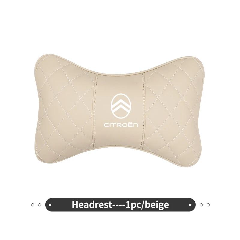 Leather Car Seat Neck Pillow Headrest Support Waist Cushion For Citroen Grand Berlingo Jumper Celysee Xsara Picasso Aircross