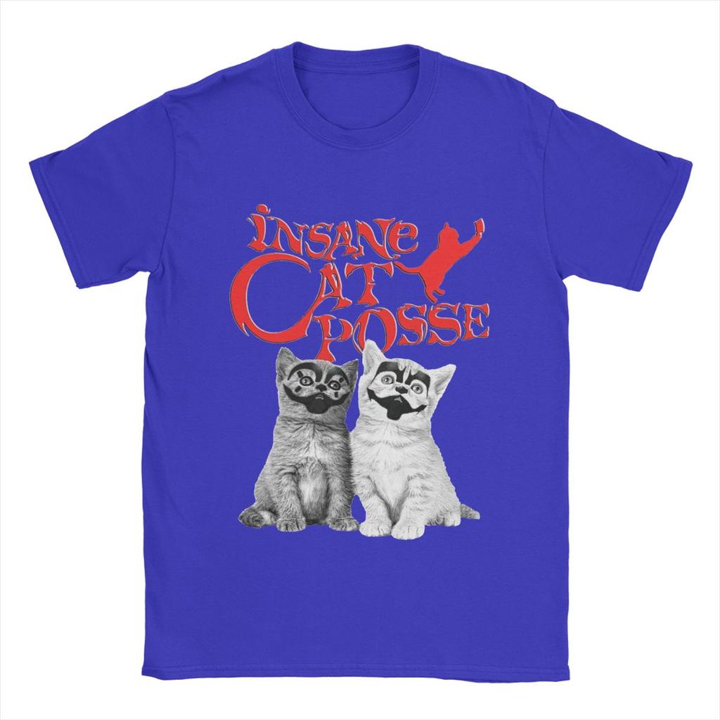 Футболка Insane Clowns Cat Posse для мужчин 100% хлопок смешные футболки с круглым вырезом с коротким рукавом одежда 4XL 5XL 6XL