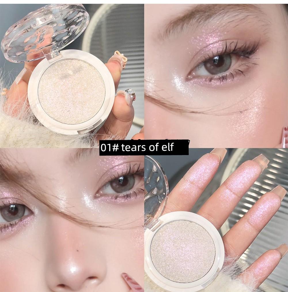 Niu Langping for Single Color Sequin Eyeshadow Flash Clear Thin and Glittering Pearlescent Brightening Eye Head Shiny Crystal Glitter Pink Eye Super