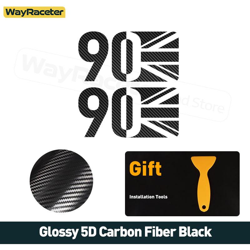 2 Pcs Union Jack Matte/Glossy/Carbon Fiber Black Side Fender Wing Sticker For Land Rover Defender L663 90 110 130 Accessories