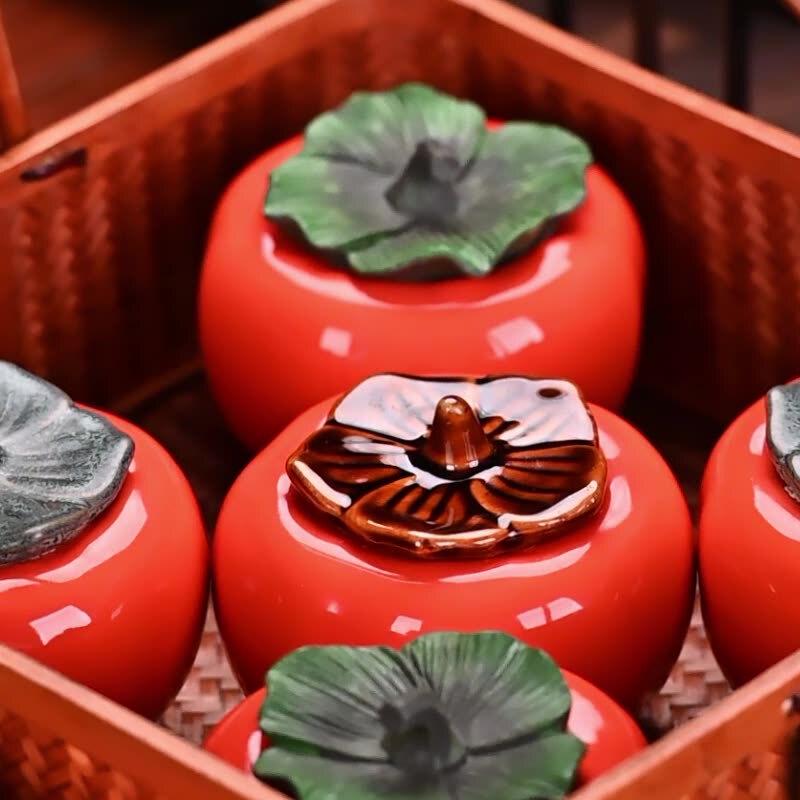 Керамическая чайница в форме хурмы DARUNYAO