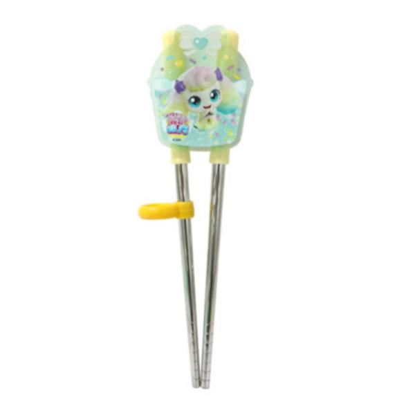 Leburn Baby's Sweet and Sour Catch Tiniping, Two-handed Correction Chopsticks, Posilping, Mixed Colors, 1 Piece, Korean Popular Tableware