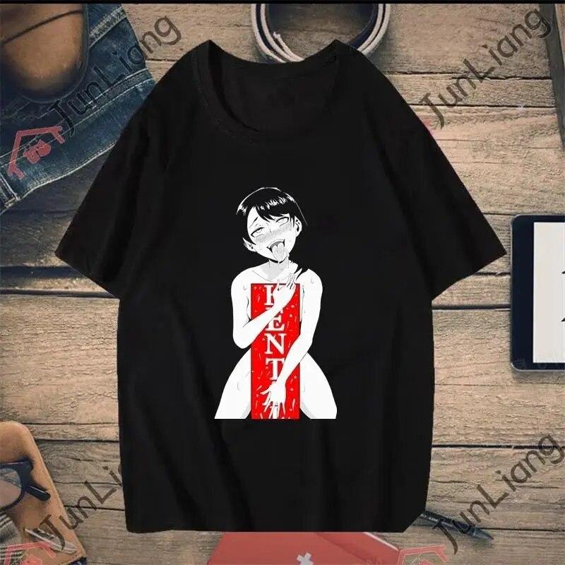 Japanese Cartoon Anime Otaku Hentai Senpai Graphic Print T-shirt Fashion Harajuku Casual Short Sleeve Plus Size T Shirt Women
