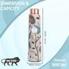 Бутылка для воды из чистой меди | Герметичная, прочная и устойчивая к ржавчине | Нетоксичная и не содержащая BPA бутылка | Экологичная бутылка для воды (900 мл) (Пакет из 1)
