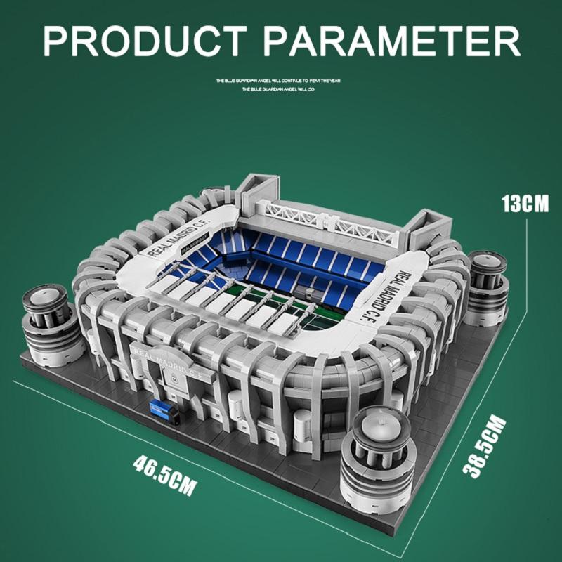 MOULD KING Креативные строительные блоки, модель футбольного поля Бернабу, сборные кирпичи, развивающие игрушки для детей, рождественские подарки
