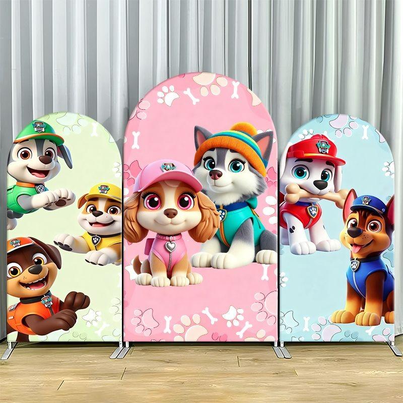 Arch Backdrop Cover Thick Fabric Custom Party Decoration Dog Character Theme Birthday Baby Shower Decor Event Indoor