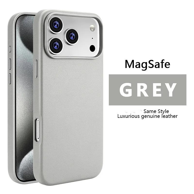 Бизнес Оригинальный чехол MagSafe для Apple IPhone 17 Pro Max 16 13 14 15 IPhone17 Кожаный Официальный Магнитный Защитный Чехол для Телефона