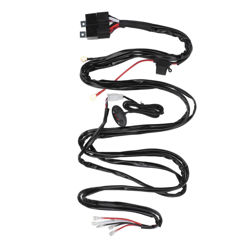 Жгут проводов для дальнего/ближнего света, реле-переключатель для светодиодной рабочей фары, длина 200 см для внедорожных мотоциклов, пикапов