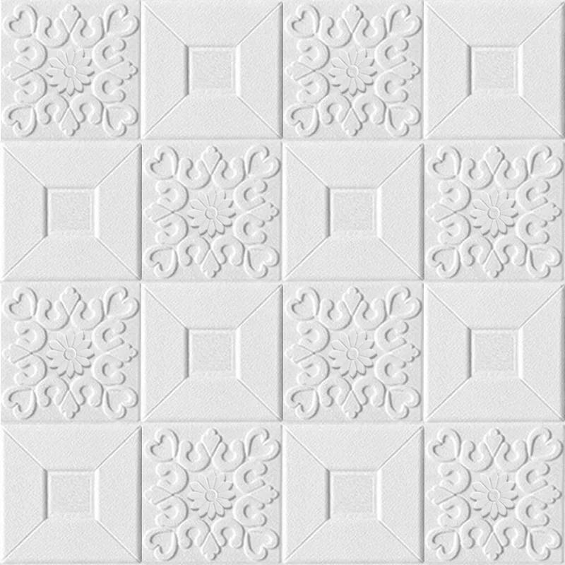 10 шт. Пенопластовые 3D наклейки Самоклеящиеся Потолочные декоративные панели Водонепроницаемые обои Гостиная Спальня Украшение дома