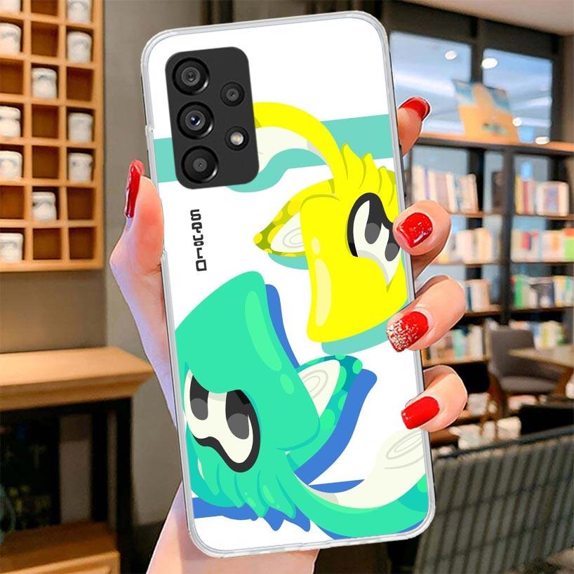 Game S-Splatoons Phone Case For Samsung Galaxy A12 A22 A32 A52 A72 A02S Phone Case Note 20 Ultra 10 S10 Plus A51 A71 A50S A20S A