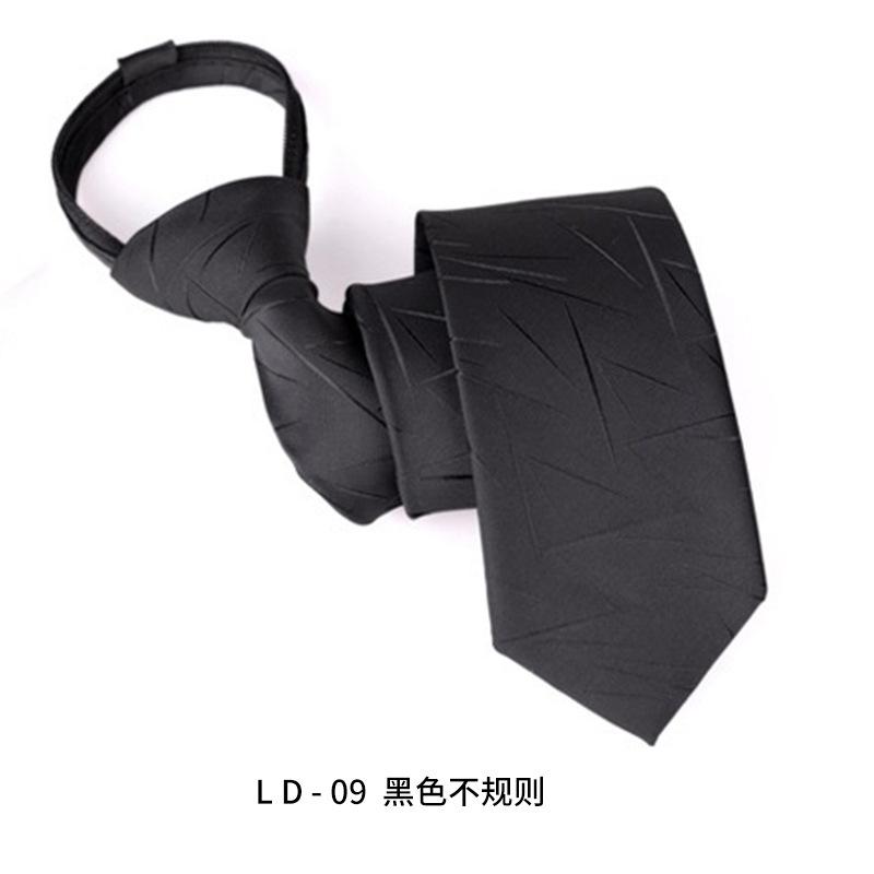 Wind Dress Jacquard Polyester Zipper Tie Men'S Business Occupation Easy To Pull Lazy Tie