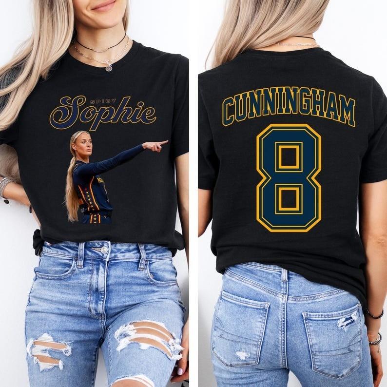 HOTSophie Cunningham 8 Fan Tee, Basketball Retro T-shirt