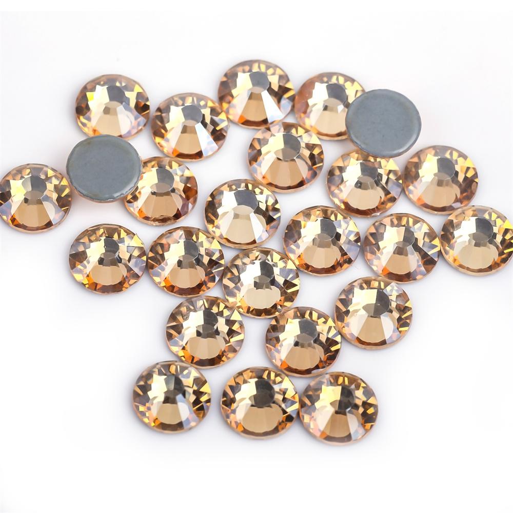 SS6-SS30 40 цветов кристалл AB лучше DMC горячая фиксация стразы, стеклянные стразы горячая фиксация термоприклеиваемые стразы швейные и тканевые украшения