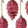 8Pcs Pinecone Christmas Tree Decorations Charm Pendants Decorative Xmas Balls Baubles for Window Wall Door Anniversary Indoor