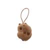 Kawaii Plush Capybara Keychain Anti-lost Mark Tag Key Holder For Kid Kindergarten Backpack Pendant Decor