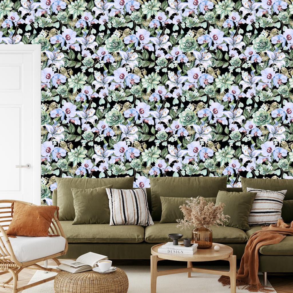 Wallpaper Plants nature orchid for living room and bedroom 50x1000