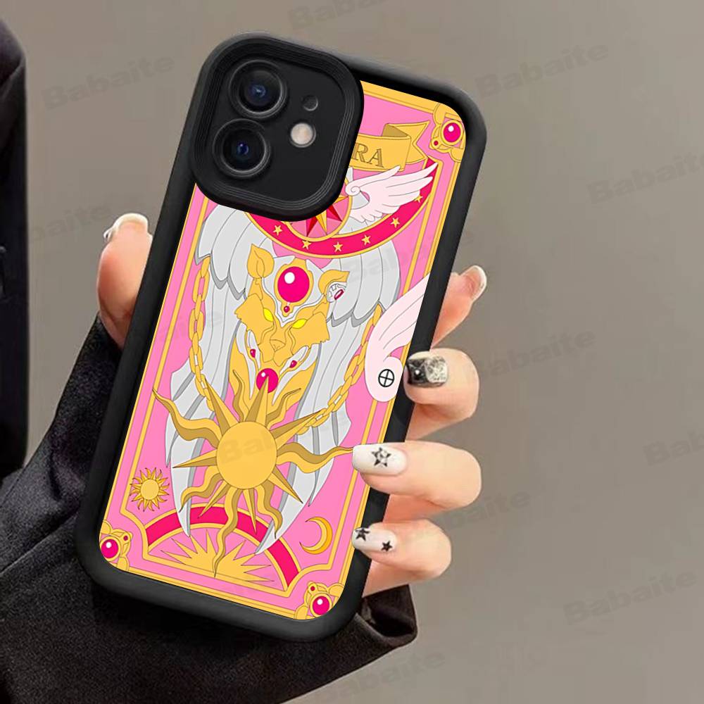 Чехол для телефона CardcaptorS S-Sakura из аниме для IPhone 16 15 14 Plus 13 12 11 17 Pro Max Pro Мягкий чехол